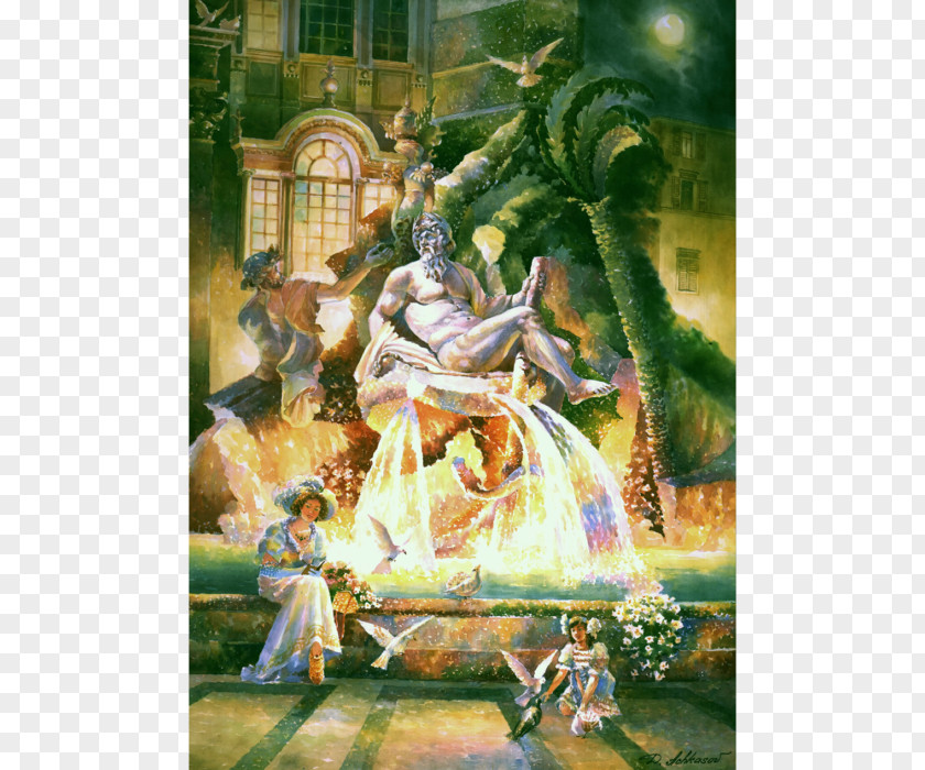 Afternoon Art Painting Religion Mythology Statue PNG