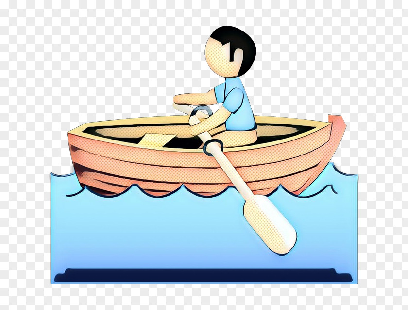 Boat Vehicle Boating Watercraft Rowing Canoe Cartoon Oar PNG