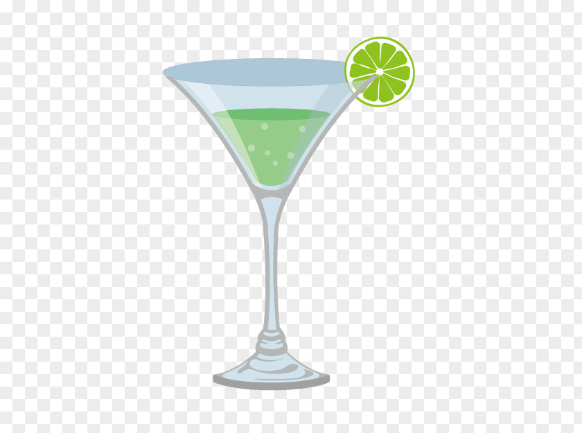 Cartoon Cocktail Garnish Martini Wine Glass Drawing PNG