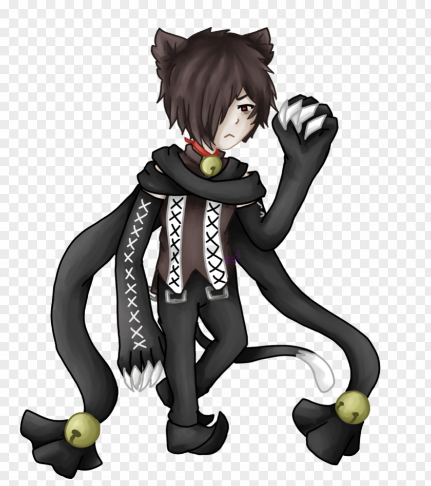 Cat Cartoon Character Figurine PNG
