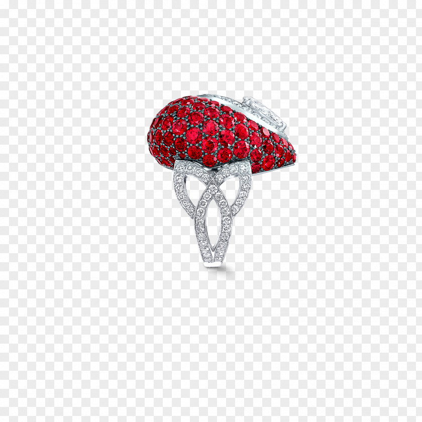 Graff Diamonds Ring Sapphire Ruby PNG