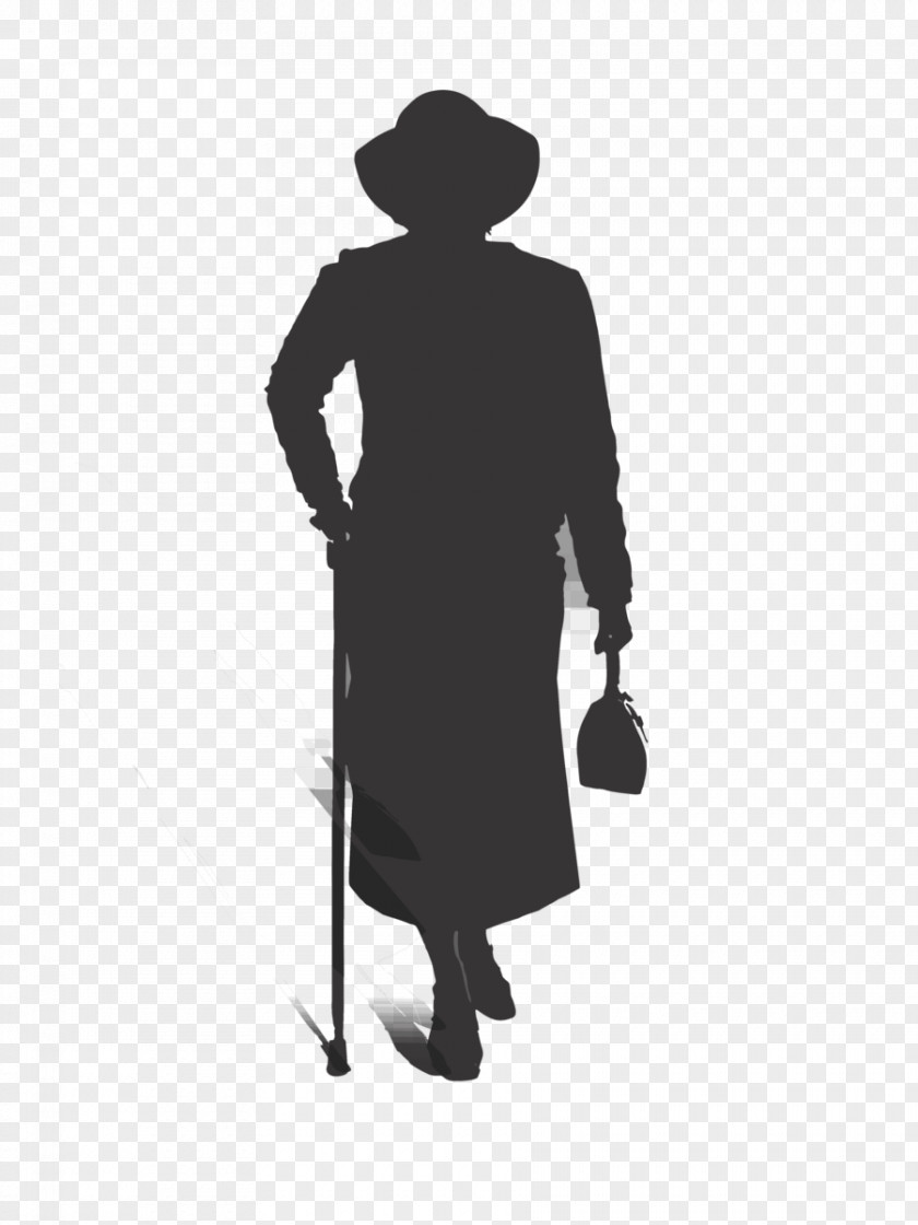 Silhouette Old Age Man PNG