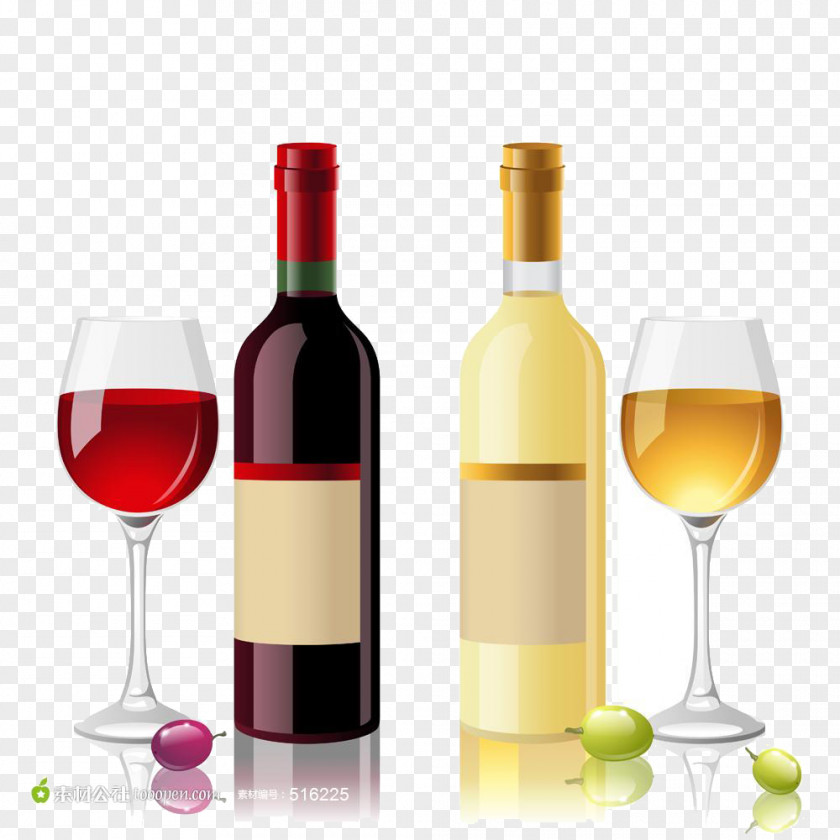 Wine Glass Red Bottle PNG