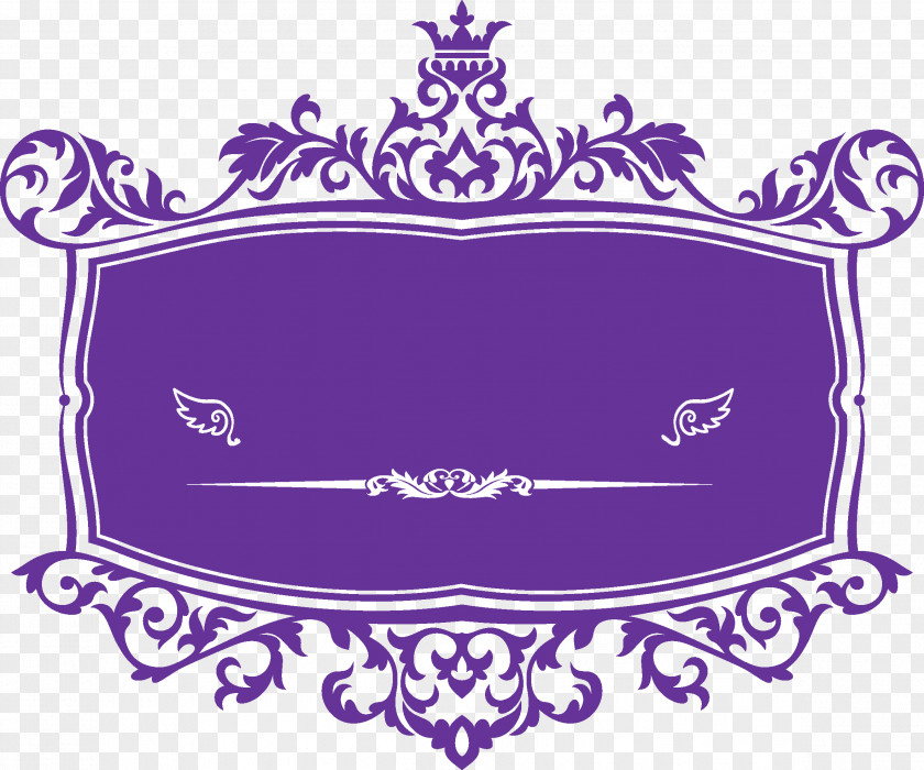 Crown Pattern Purple Logo Wedding Invitation Picture Frame Decorative Arts Clip Art PNG