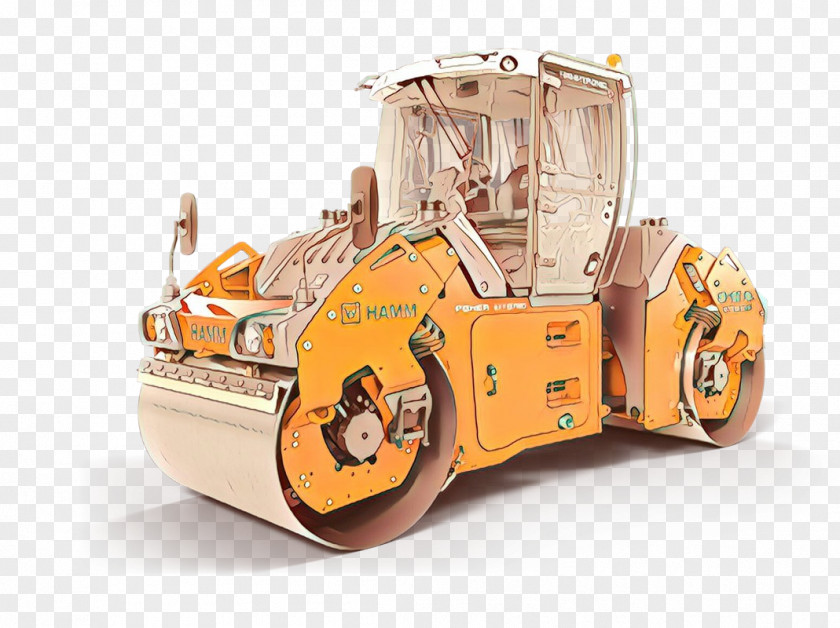Machine Compactor Construction Equipment Vehicle Road Roller Bulldozer PNG
