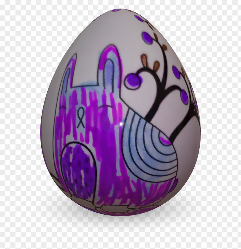 Ball Violet Happy Easter Background PNG