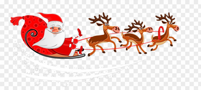 Sticker Fawn Santa Claus PNG