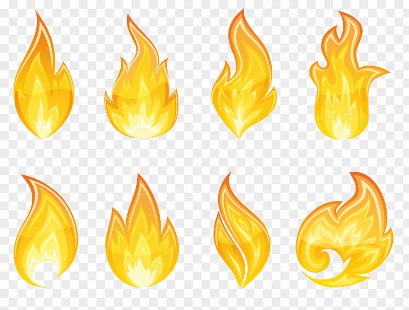 Transparent Flame Set Clipart Icon Clip Art PNG