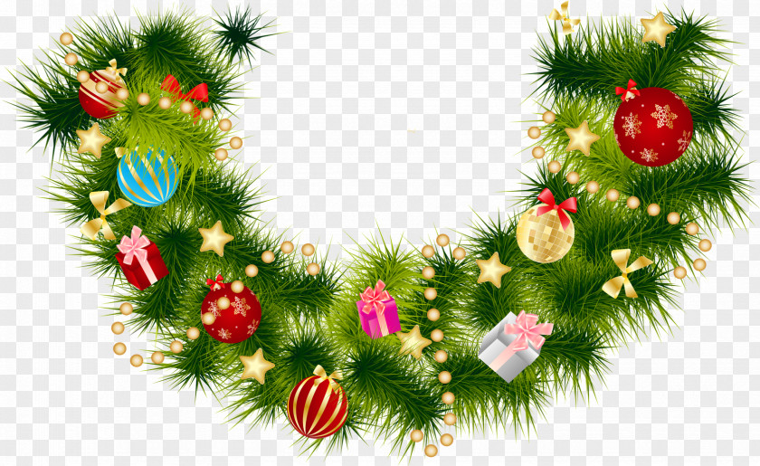Garland HD Christmas Decoration Wreath PNG