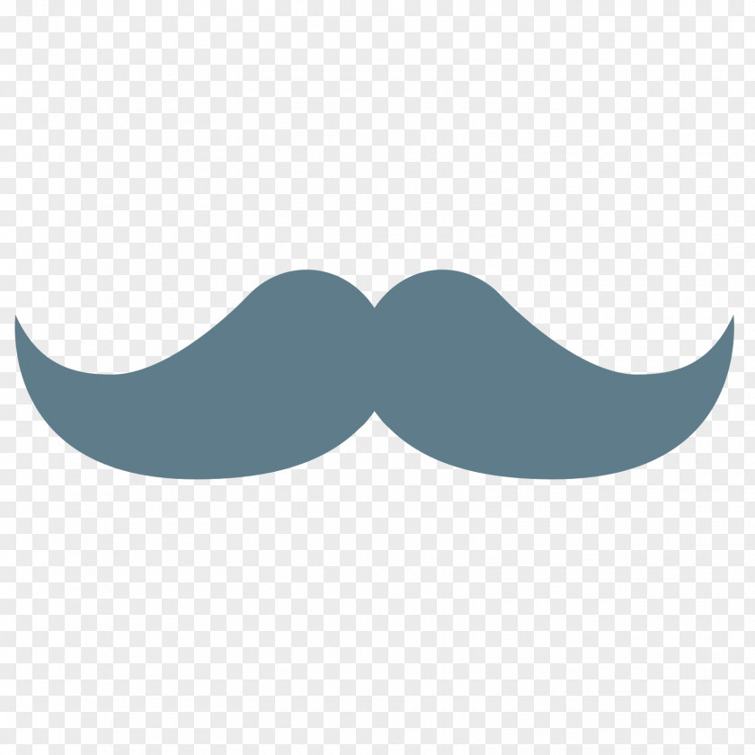 Mustache Logo Teal Font PNG