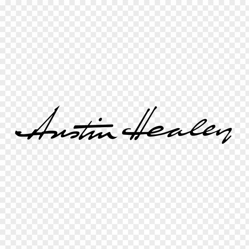 Angle Logo Austin-Healey Brand Handwriting Font PNG