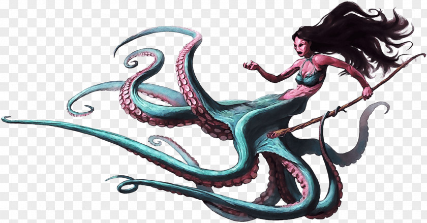 Octopus Ball OctoGirl Woman Sea Witch Squid PNG