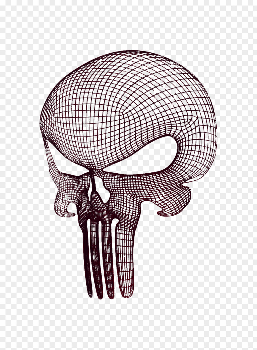 Skull Punisher Logo Graphic Design PNG