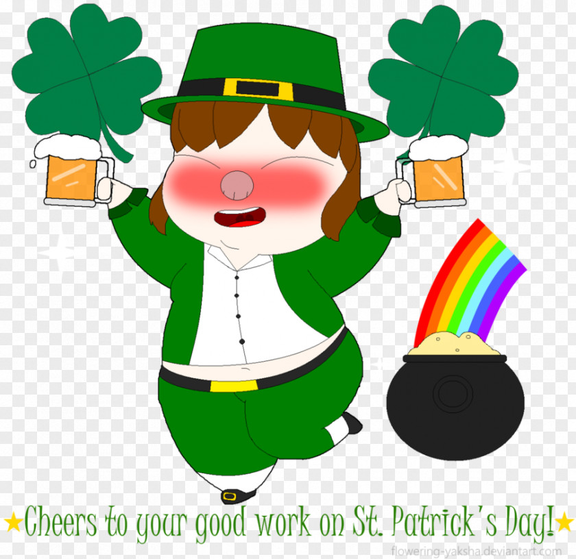 St. Patrick's Day Poster Clip Art Human Behavior Christmas Ornament Cartoon PNG