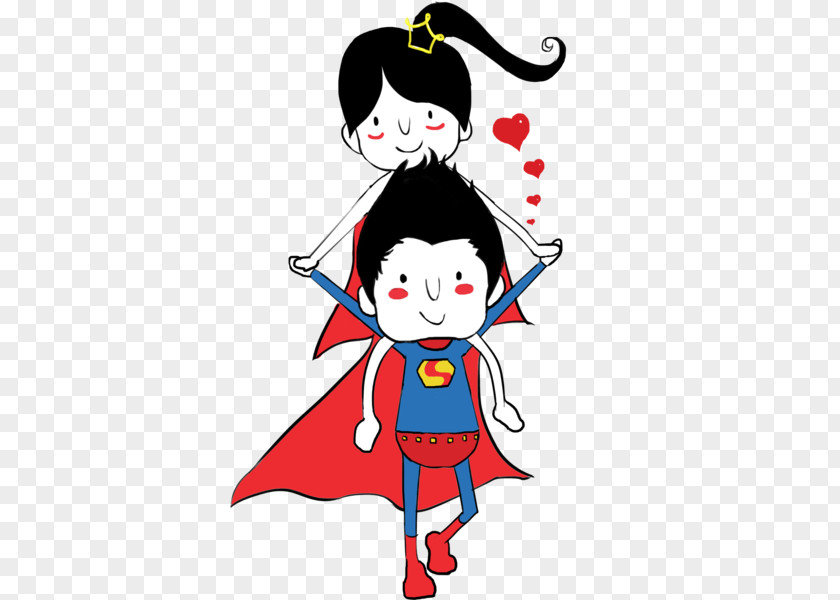 Superman Couple Clark Kent Cartoon Illustration PNG