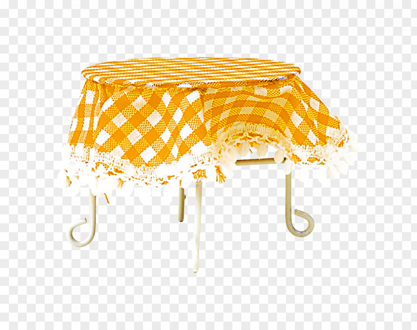 Table Tablecloth Yellow Chair PNG