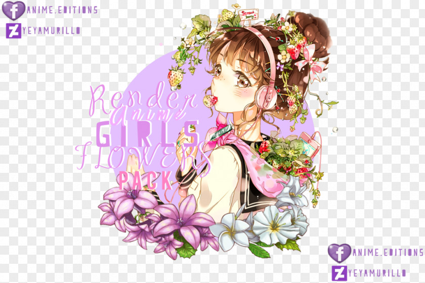 Women With Flower Cut Flowers Floral Design Rendering PNG
