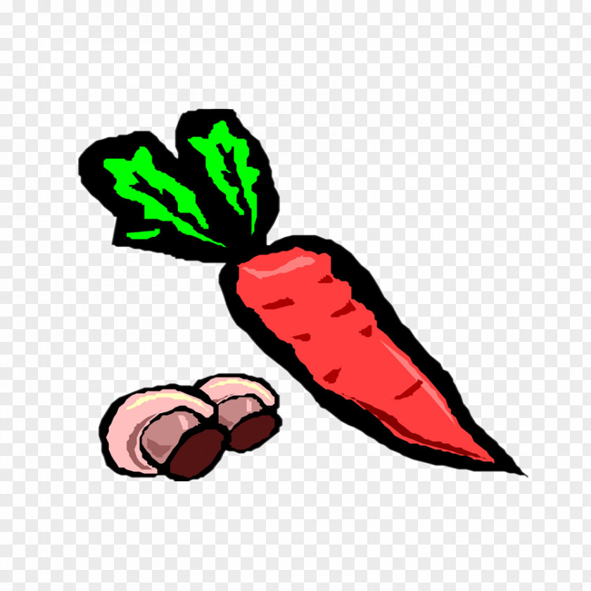 Carrot Ink Painting Vegetable PNG