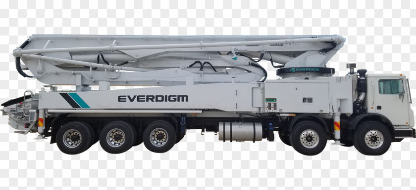 Concrete Pump Car Truck Machine PNG