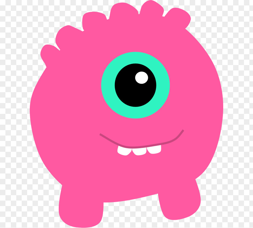 Monster Pink Cat Clip Art PNG