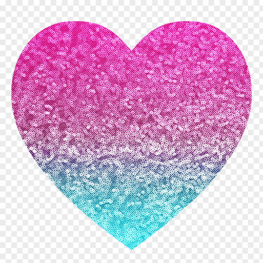 Pink Aqua Heart Purple Turquoise PNG