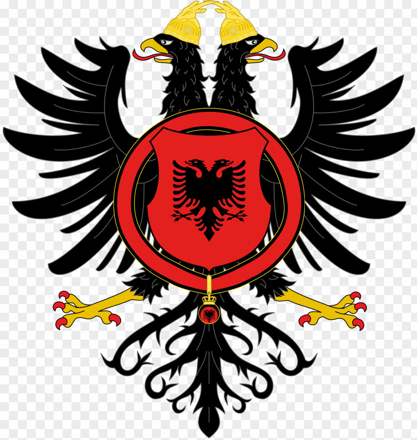 Royal Flag Of Albania Coat Arms Double-headed Eagle PNG