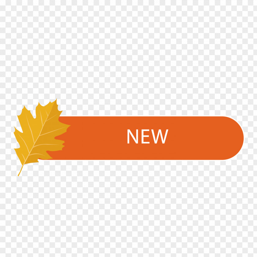 Autumn Leaf Label PNG