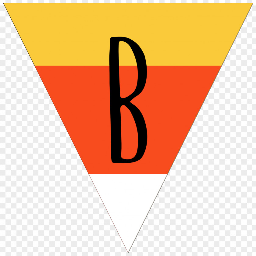 Candy Corn Paper Letter PNG