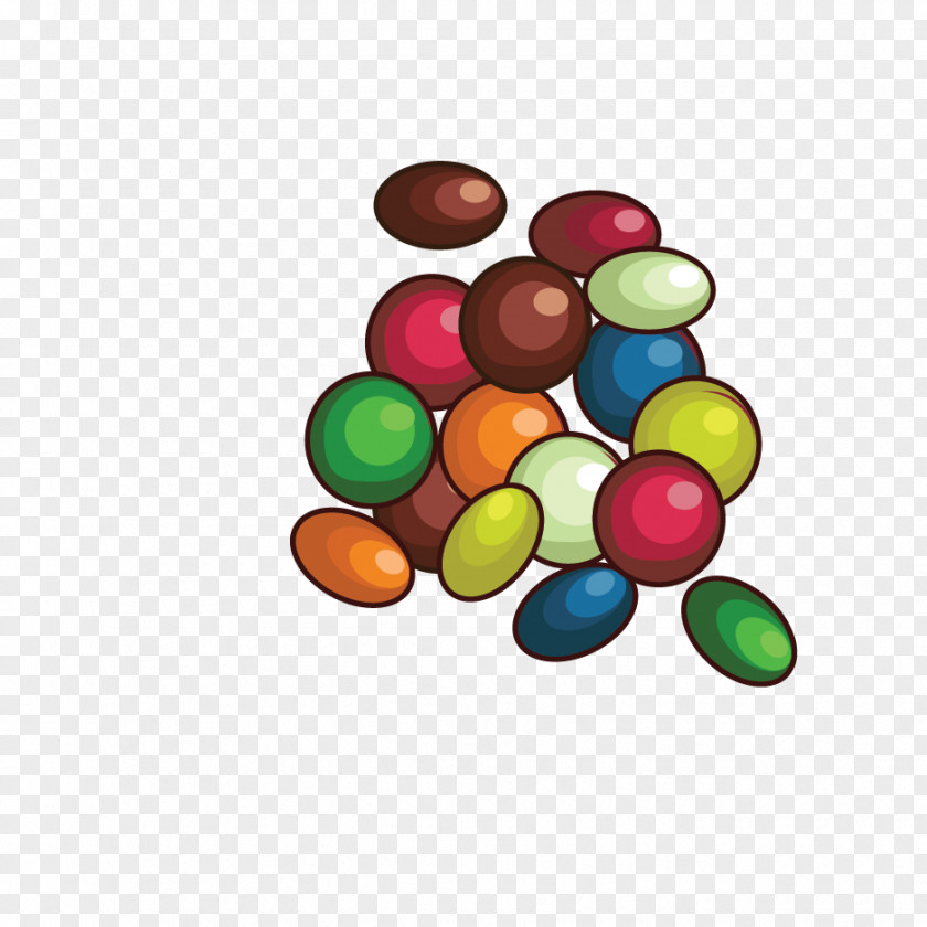 Colored Chocolate Beans Stuffing Euclidean Vector Candy PNG