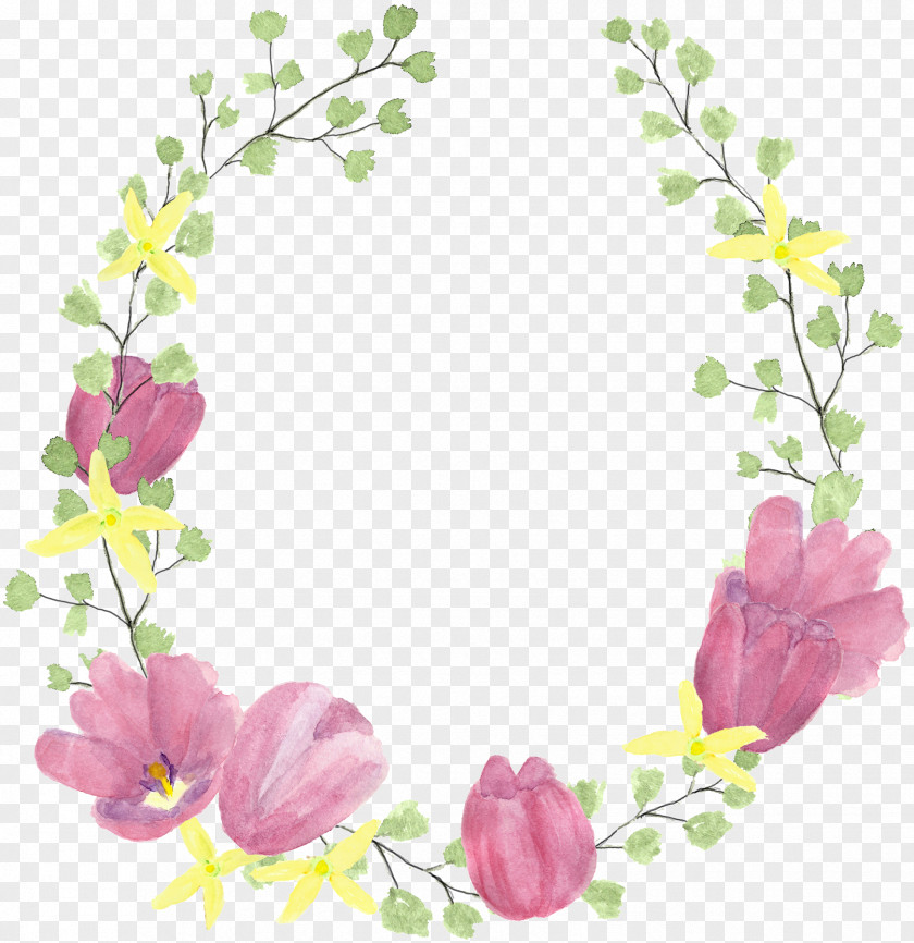 Lei Wildflower Wedding Floral Background PNG