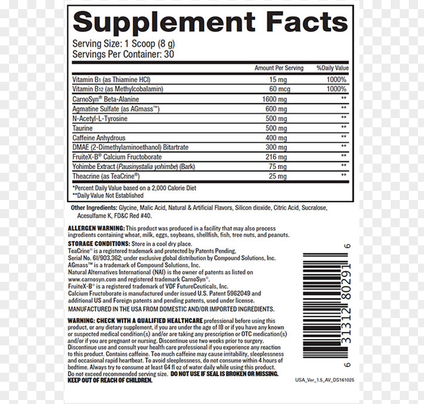 Beast Mode Dietary Supplement Nutrient Nutrition Facts Label Tablet PNG