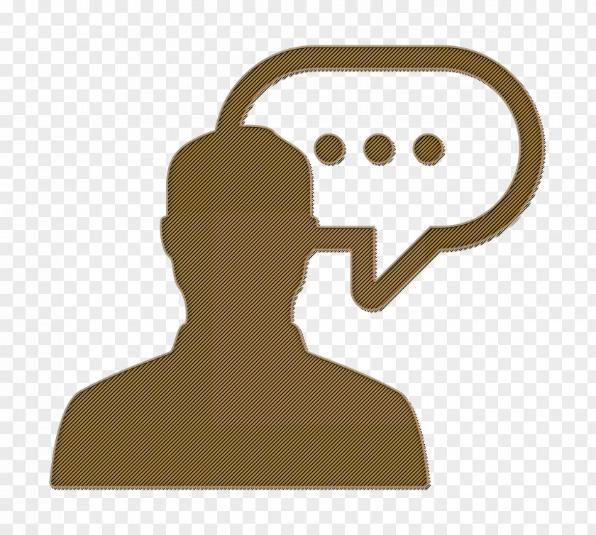 People Icon Man With Speech Bubble Talking PNG