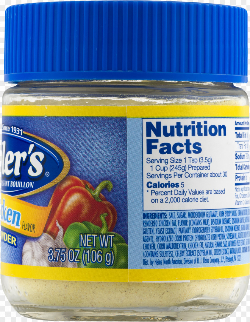 Bouillon Wyler's Nutrition Facts Label Flavor PNG