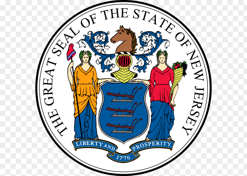 NJ Map Cliparts Flag And Coat Of Arms New Jersey Supreme Court Seal Washington Law PNG