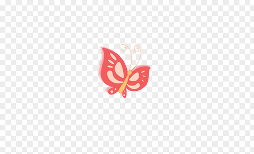 Red Butterfly Drawing Cartoon PNG