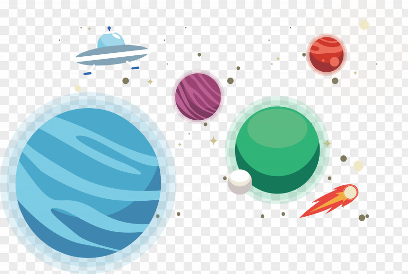 Stars In Space Star Sky Planet Euclidean Vector PNG