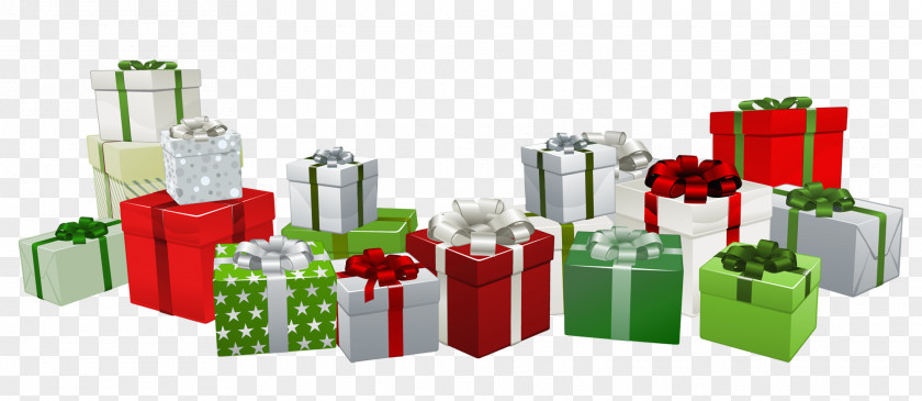 Transparent Presents Clipart Christmas Gift Santa Claus PNG