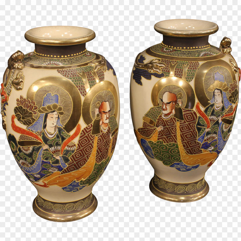 Vase Ceramica Giapponese Pottery Satsuma Ware PNG