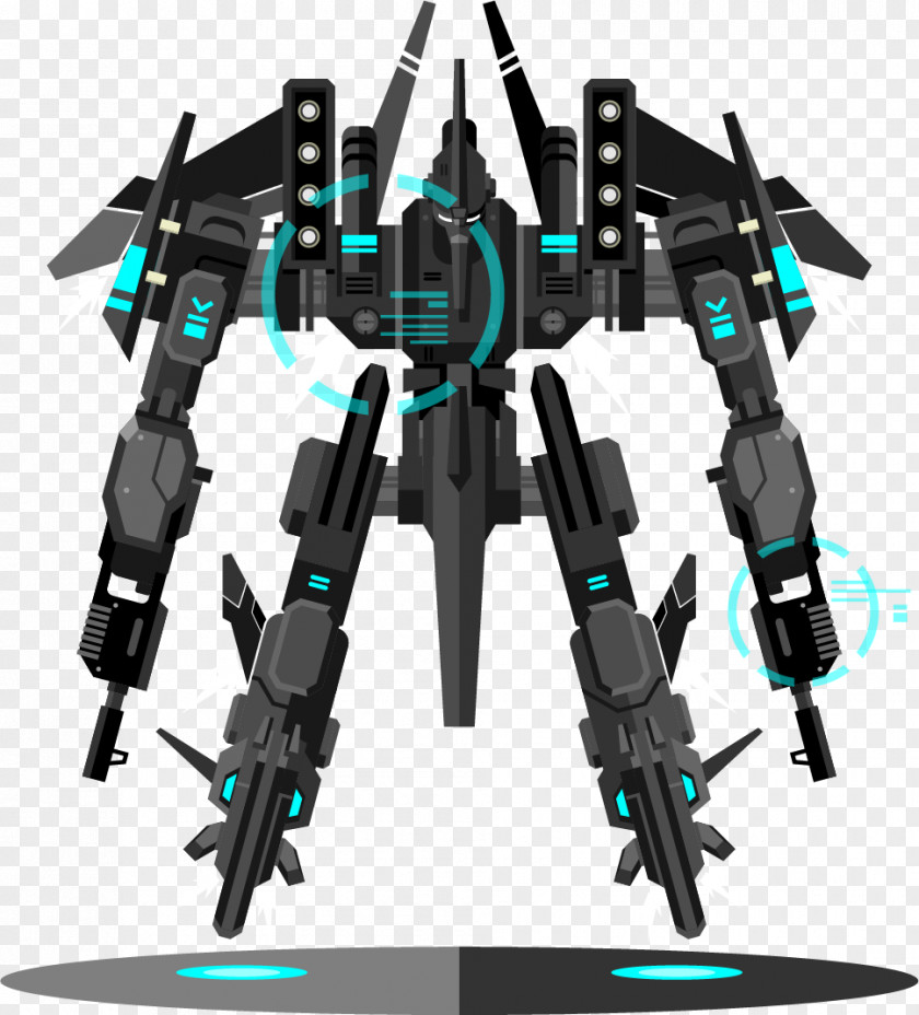 Black Robot Design Vector Material Military Cyborg PNG