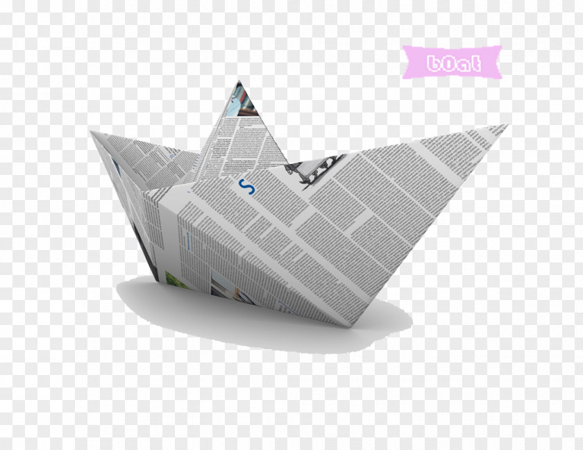 Boat Newspaper Newsprint Illustration PNG