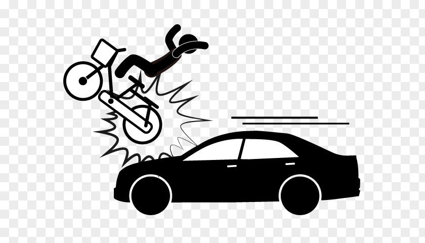 Car Bicycle Accident Hit And Run Clip Art PNG