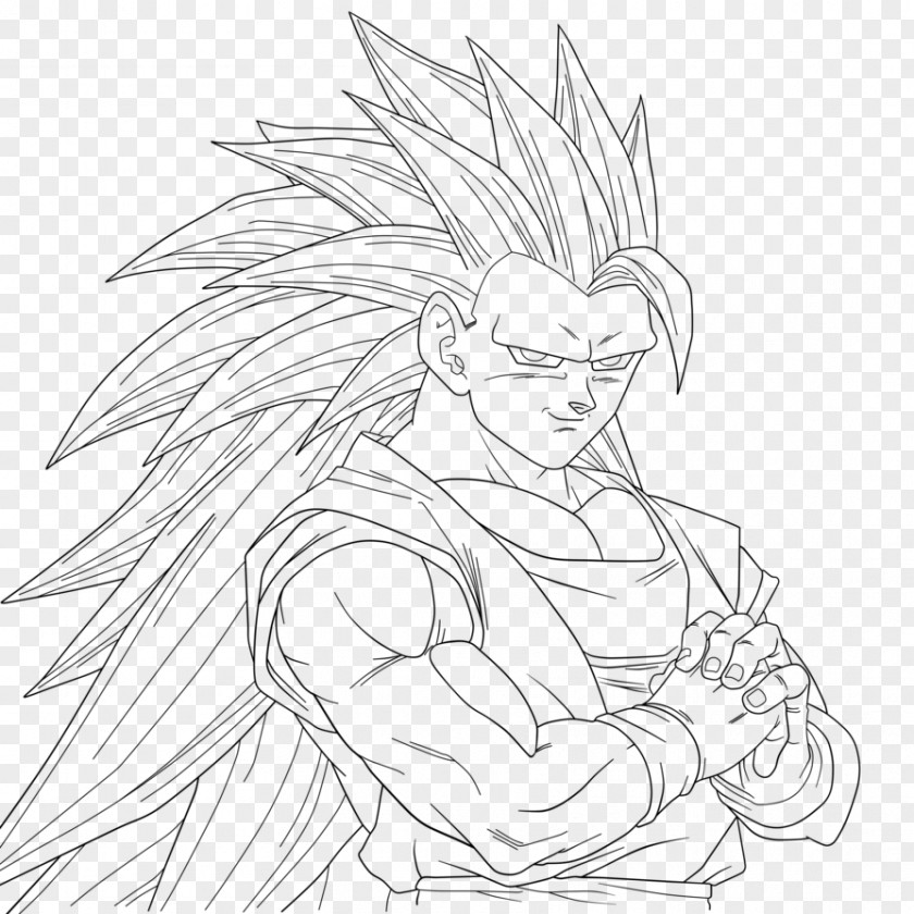 Goku Majin Buu Gohan Vegeta Sketch PNG