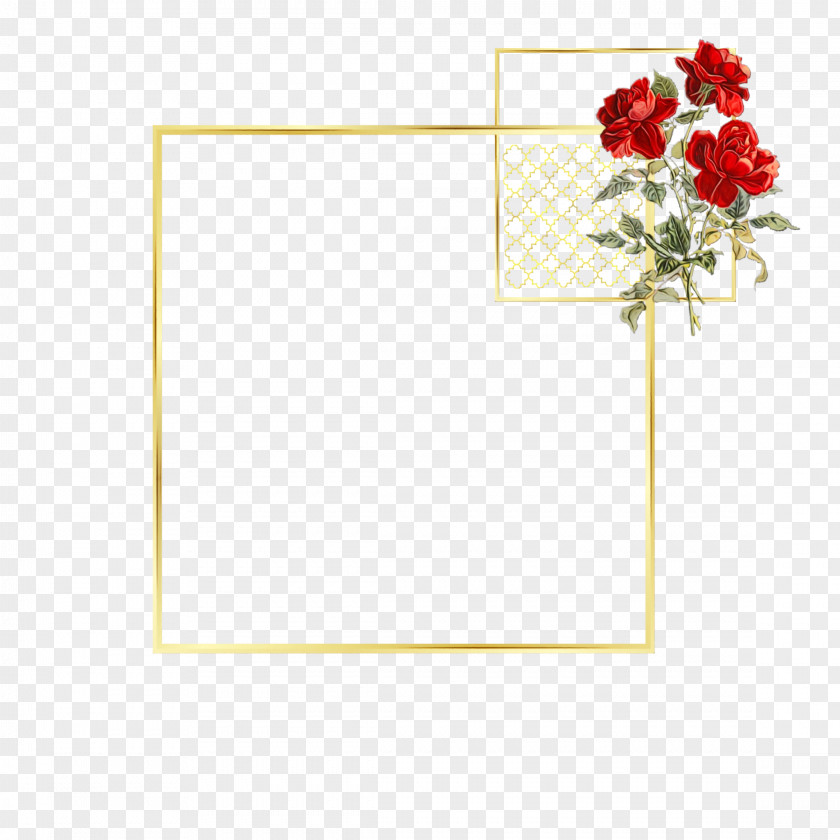 Rectangle Flower Floral Background Frame PNG