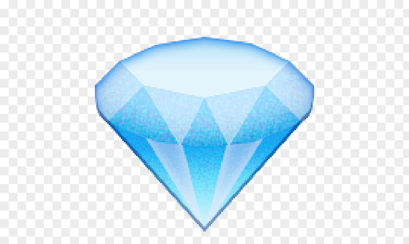 Emoji Art Sticker Blue Diamond PNG