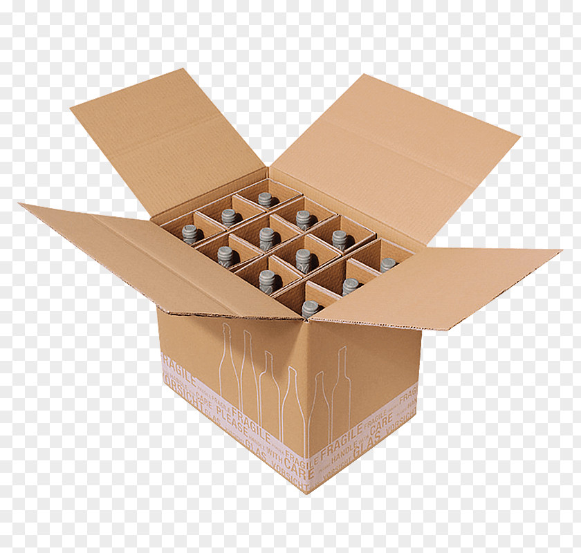 Packaging And Labeling Bottle Box Cardboard Corrugated Fiberboard PNG