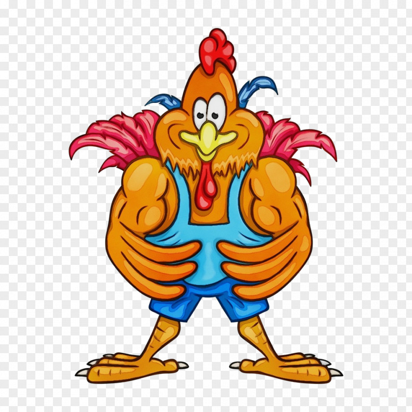 Rooster Chicken Cartoon Bird PNG