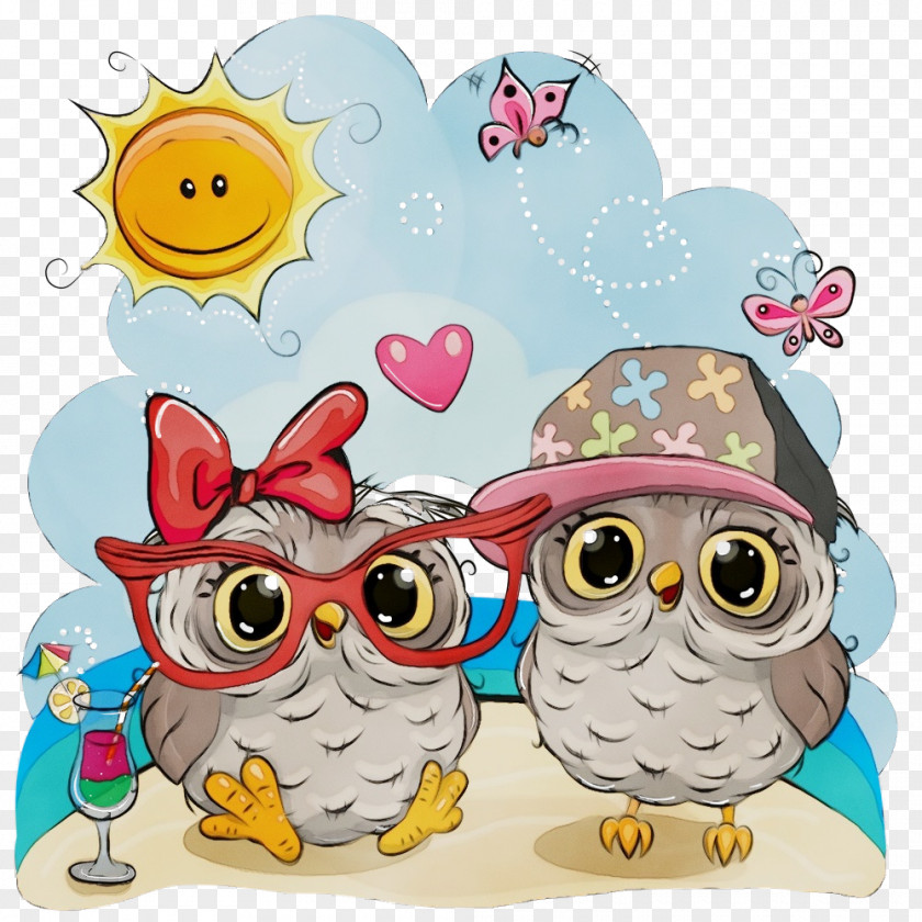 Bird Of Prey Owl Cartoon PNG