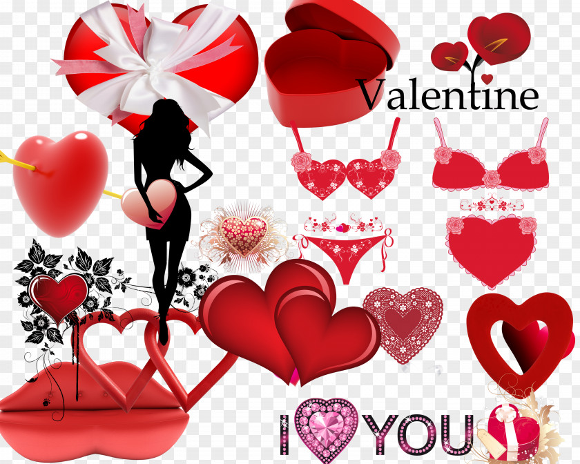 Creative Women Valentines Day Clip Art PNG
