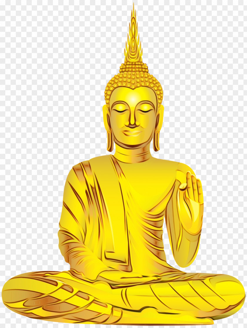 Place Of Worship Monk Yellow Meditation Statue Guru Zen Master PNG