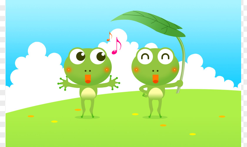 Cartoon Frog Animation PNG
